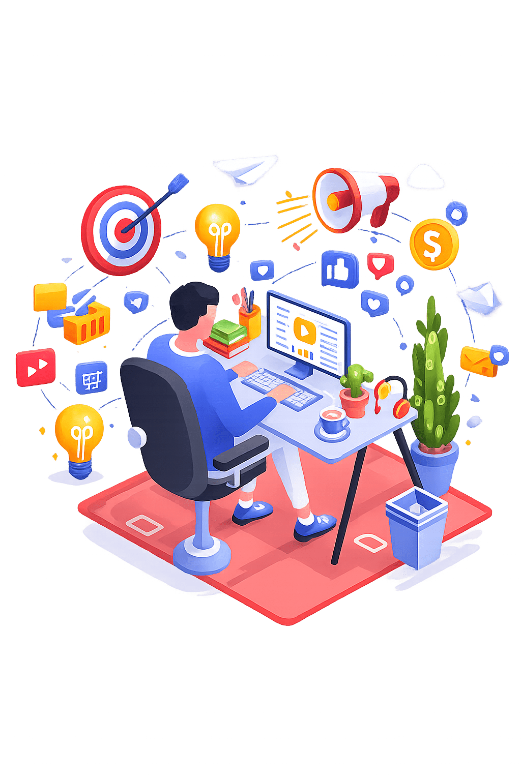 Expert Digital Marketer in Bengaluru working with icons